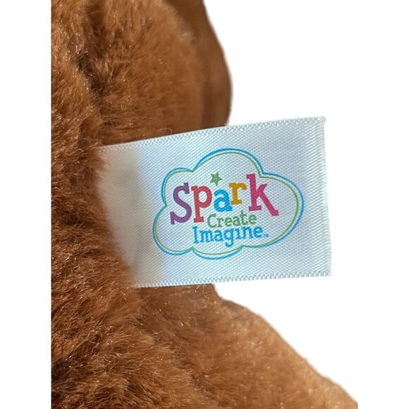 Spark Create Imagine Brown Plush Puppy Dog Soft Stuffed Animal - Picture 7 of 8